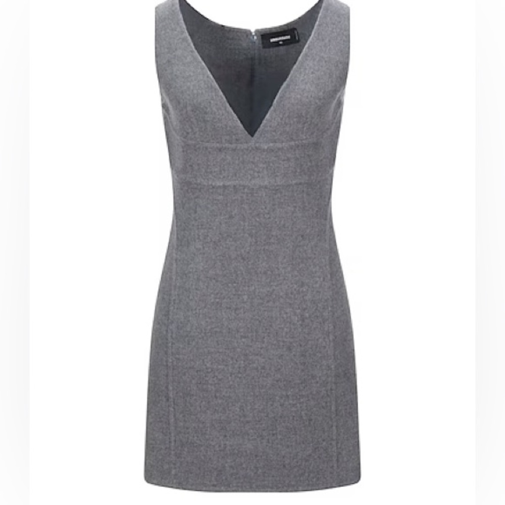 NWTs DSQUARED2 Virgin Wool Grey Sheath dresses